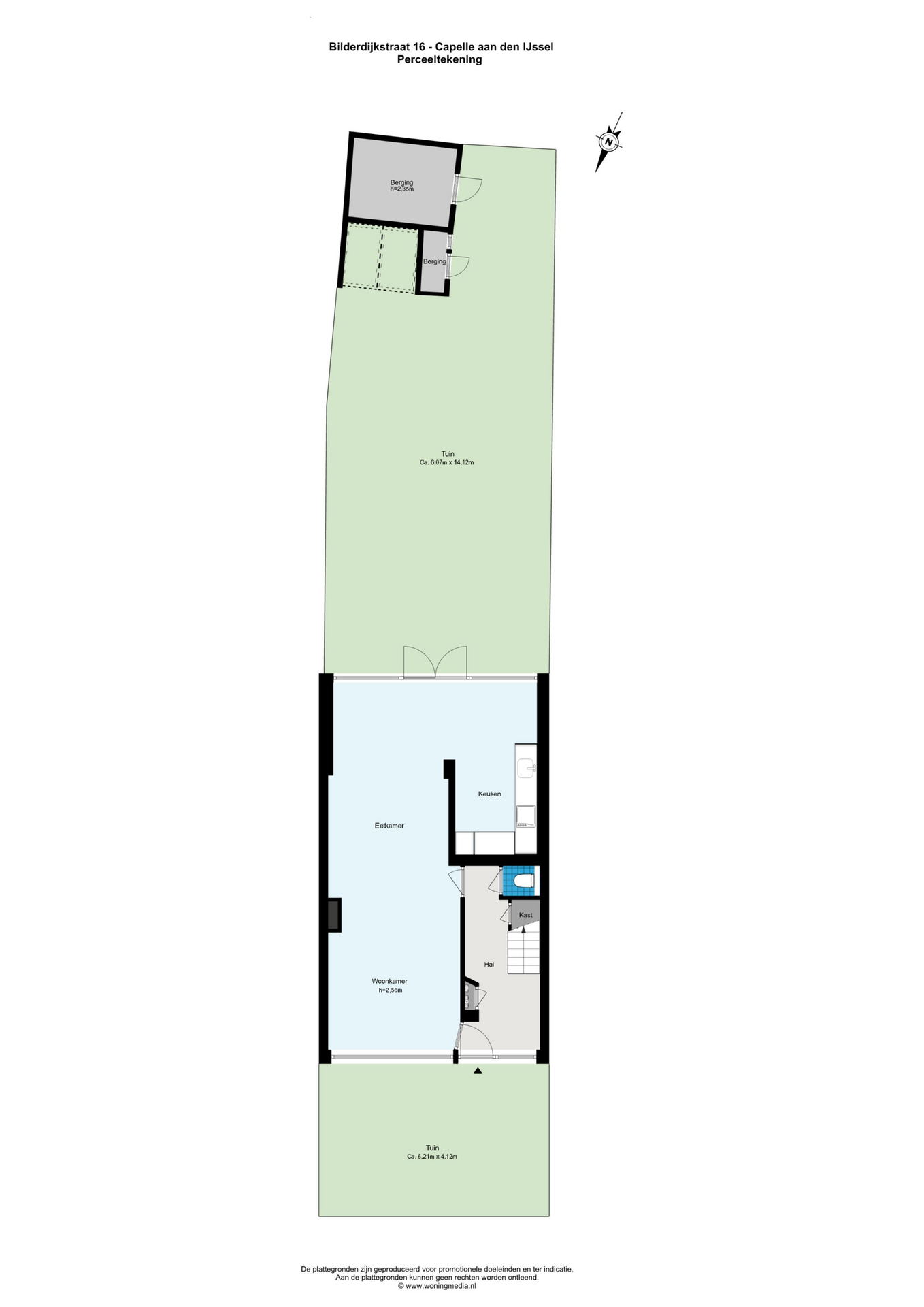 Plattegrond 1 van Bilderdijkstraat 16