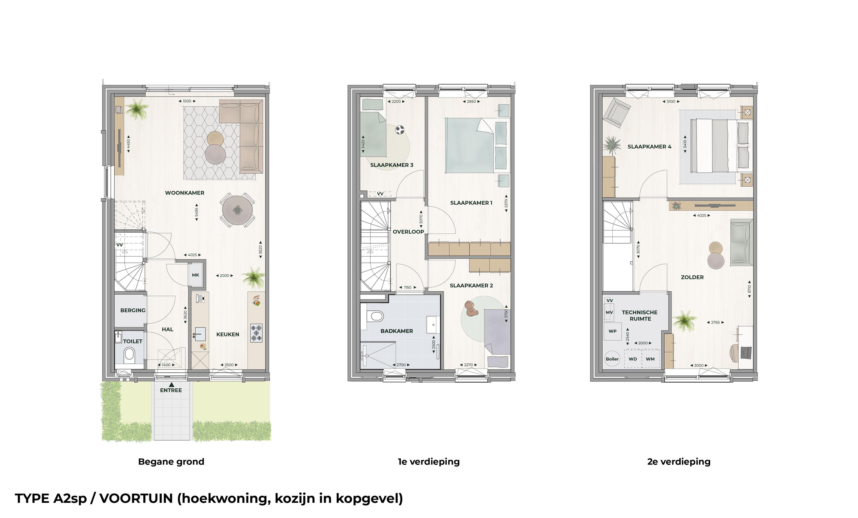 Plattegrond 1 van A2 sp