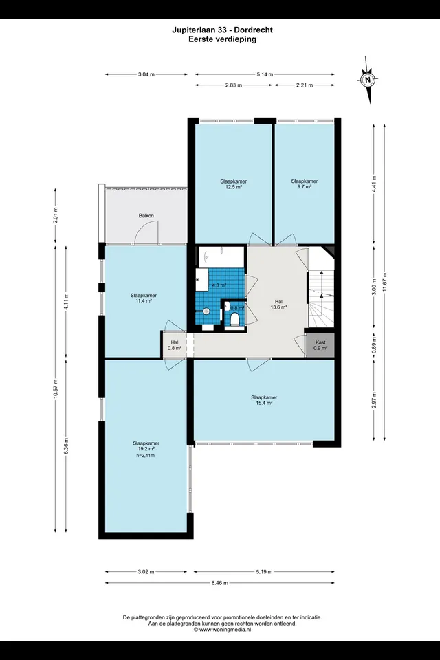 Plattegrond 2 van Jupiterlaan 33
