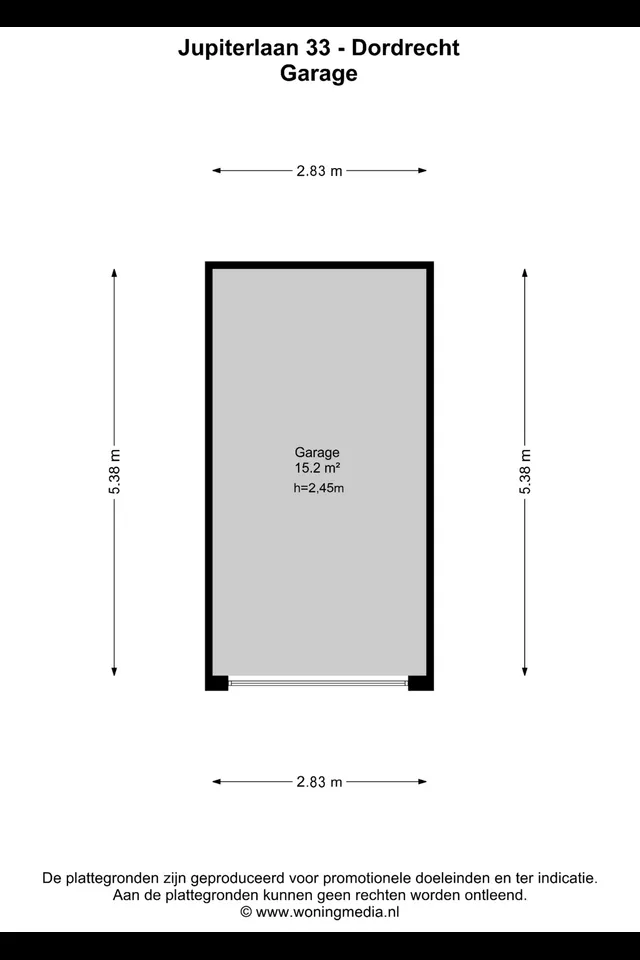 Plattegrond 6 van Jupiterlaan 33