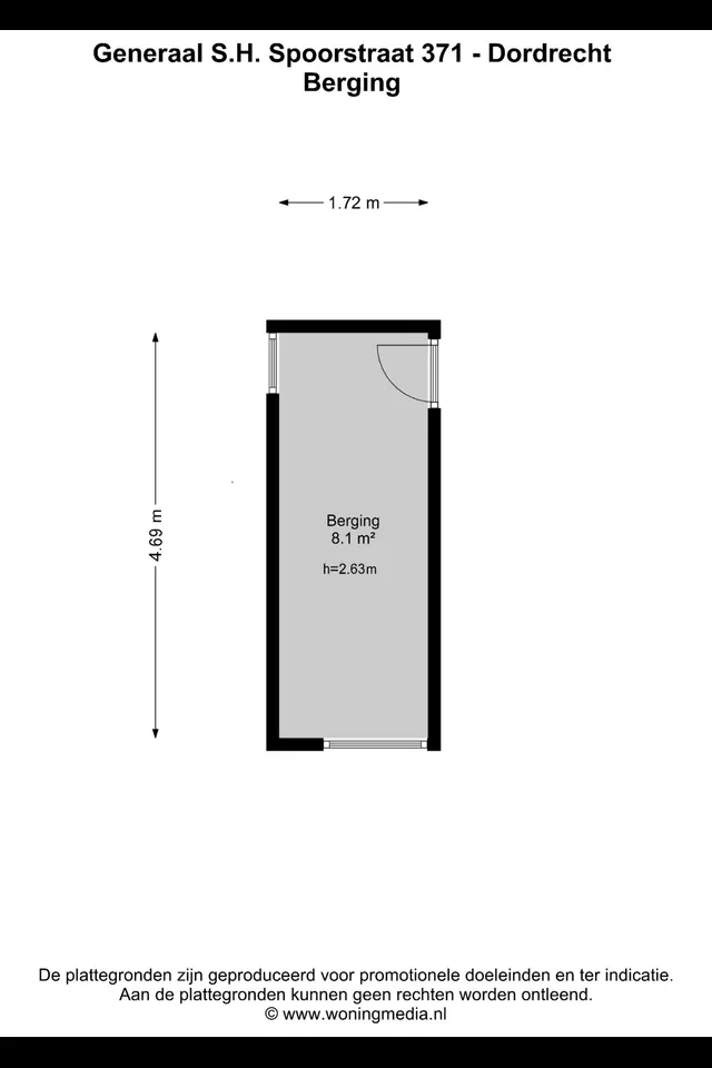Plattegrond 2 van Generaal S.H. Spoorstraat 371