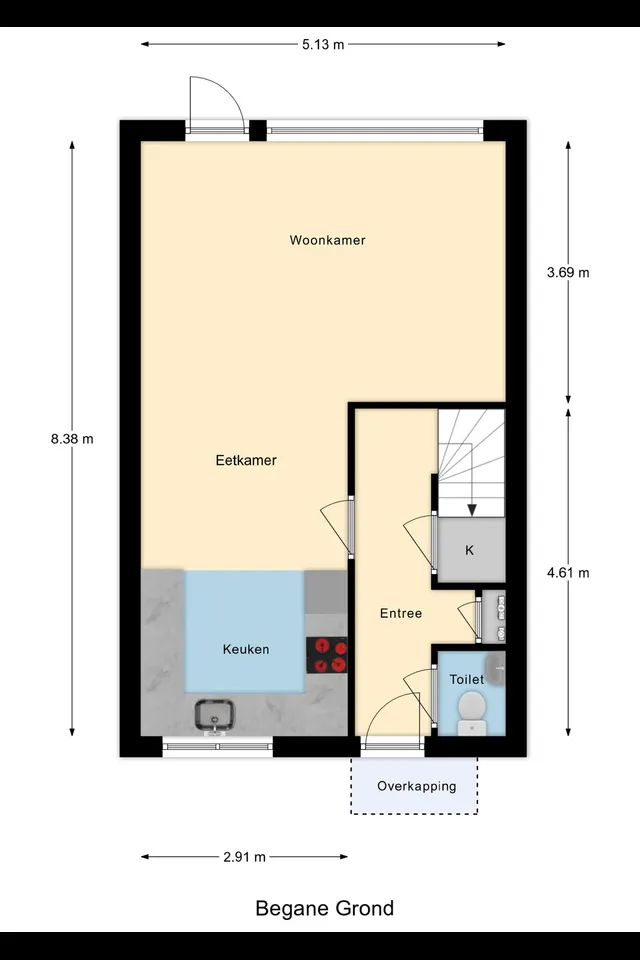 Plattegrond 2 van Vecht 135