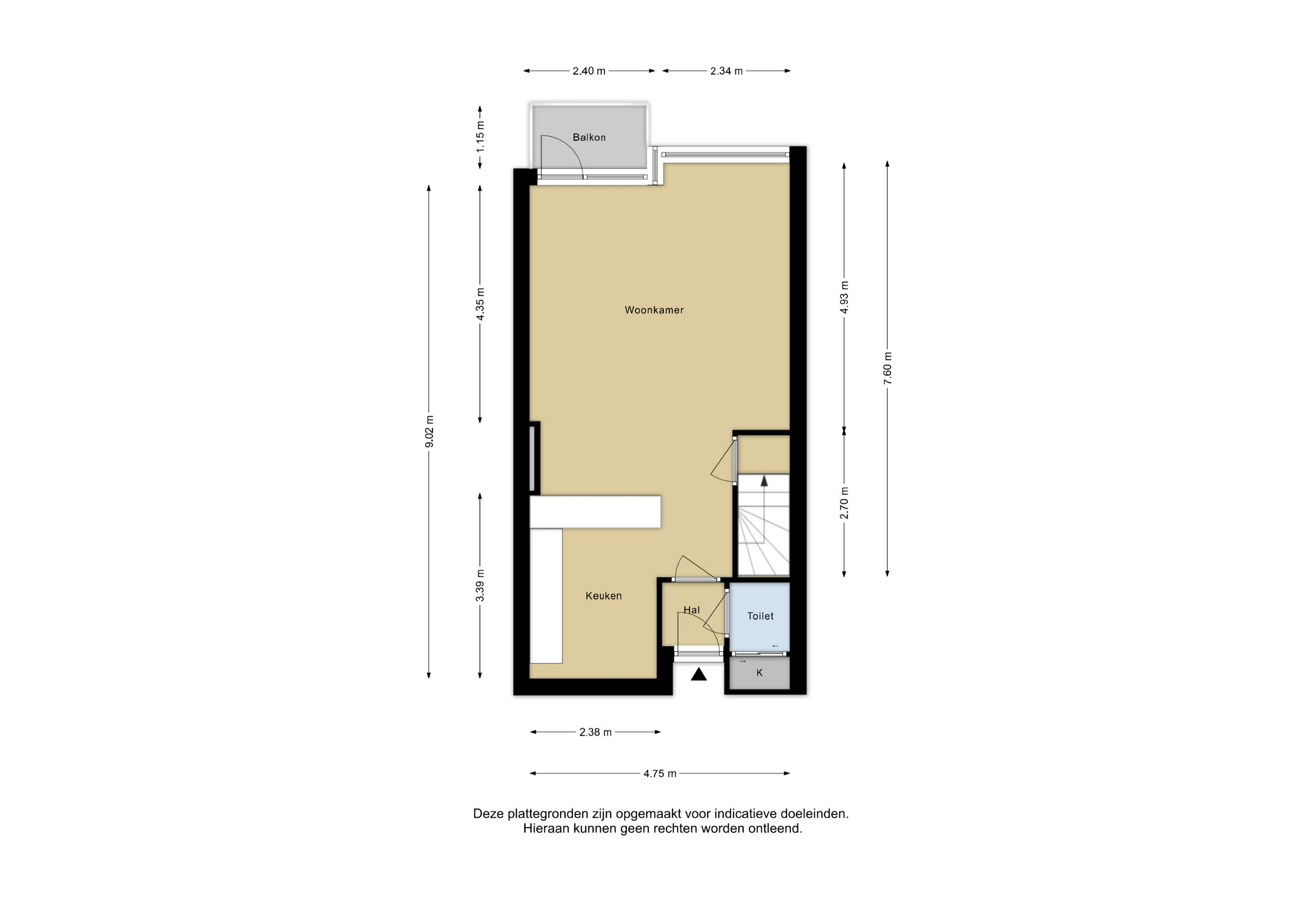 Plattegrond 1 van Batavierlaan 15