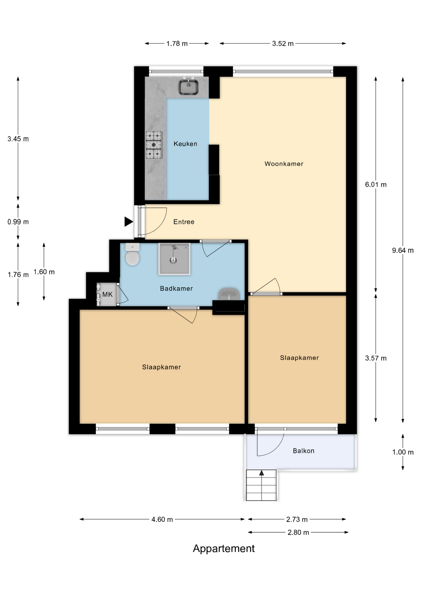 Plattegrond 1 van Schiedamseweg Beneden 547A
