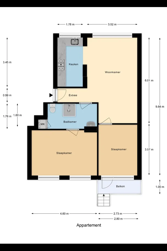 Plattegrond 1 van Schiedamseweg Beneden 547A