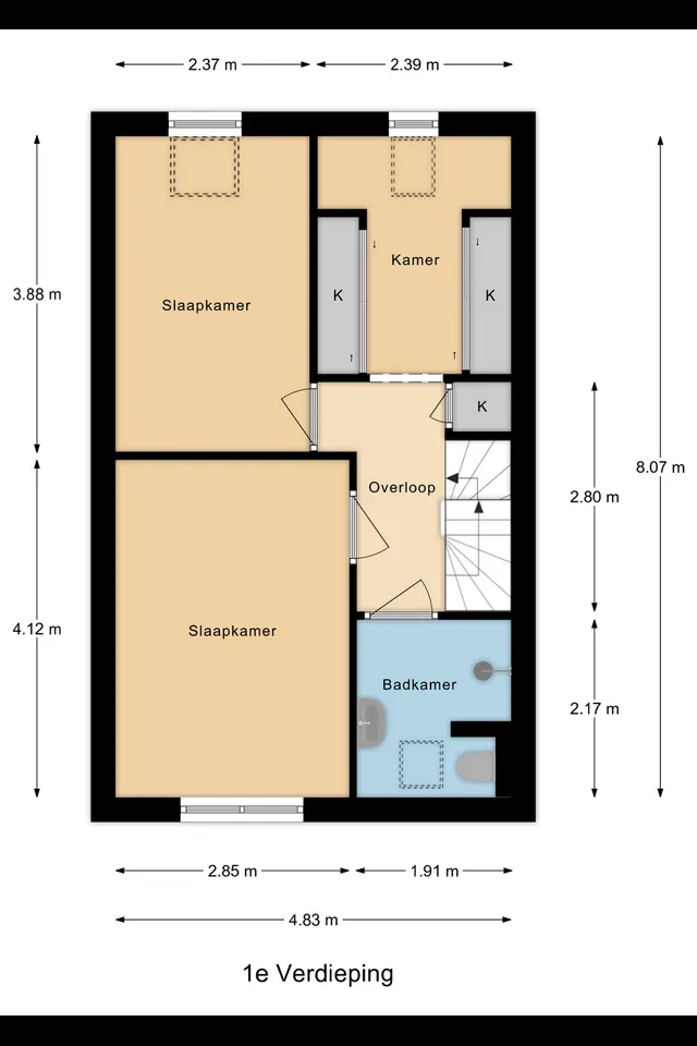 Plattegrond 3 van Meerkoethof 19