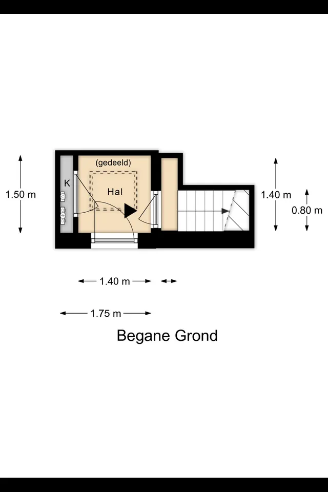 Plattegrond 1 van Voorstraat 38
