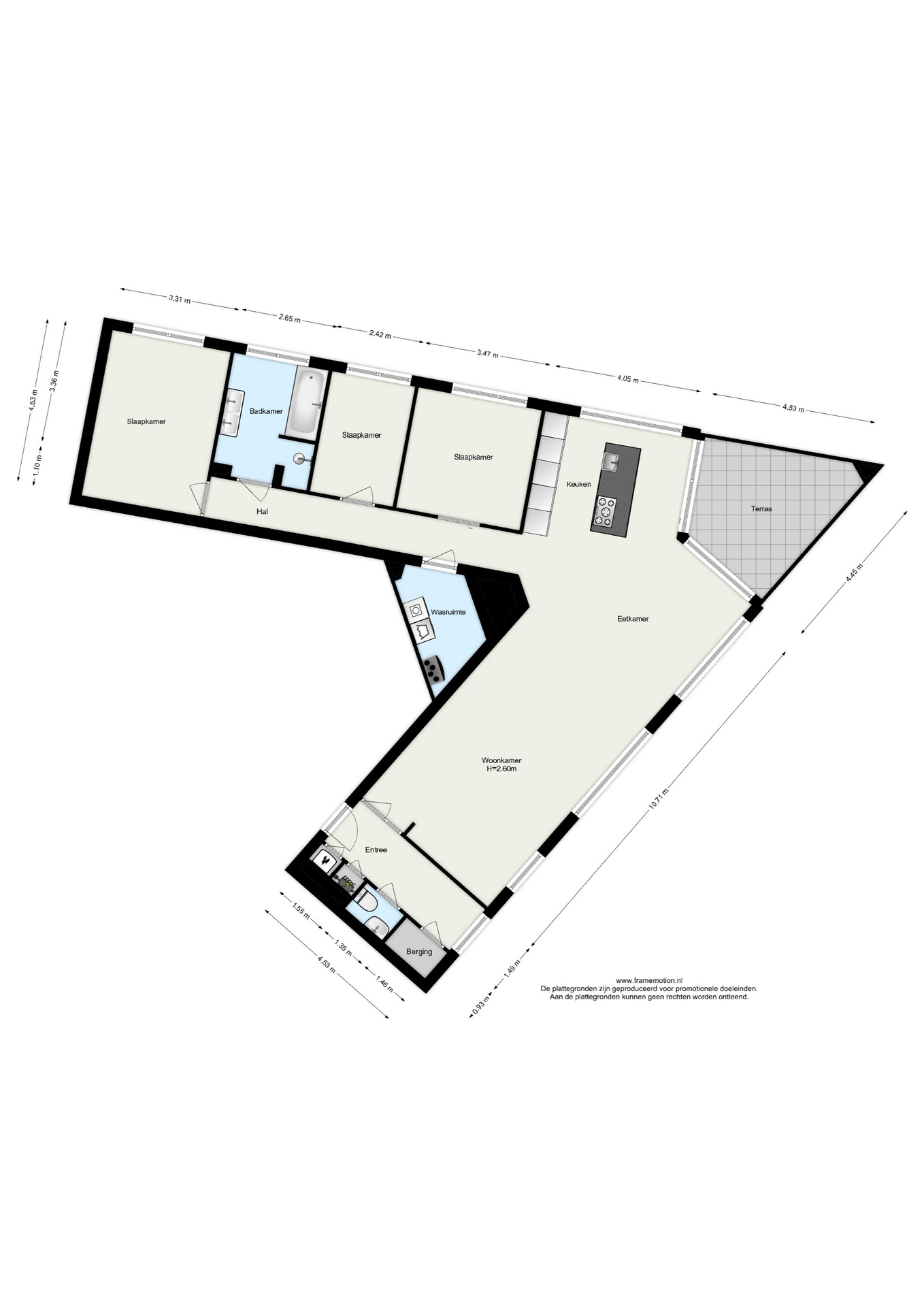 Plattegrond 1 van Wijnhaven 65C 18