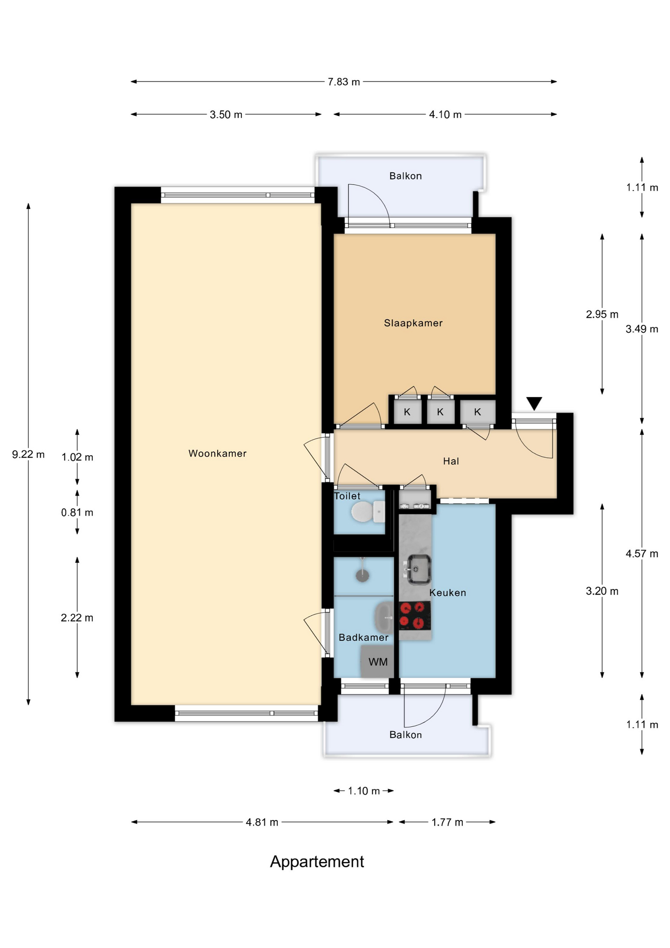 Plattegrond 1 van Jeroen Boschstraat 87