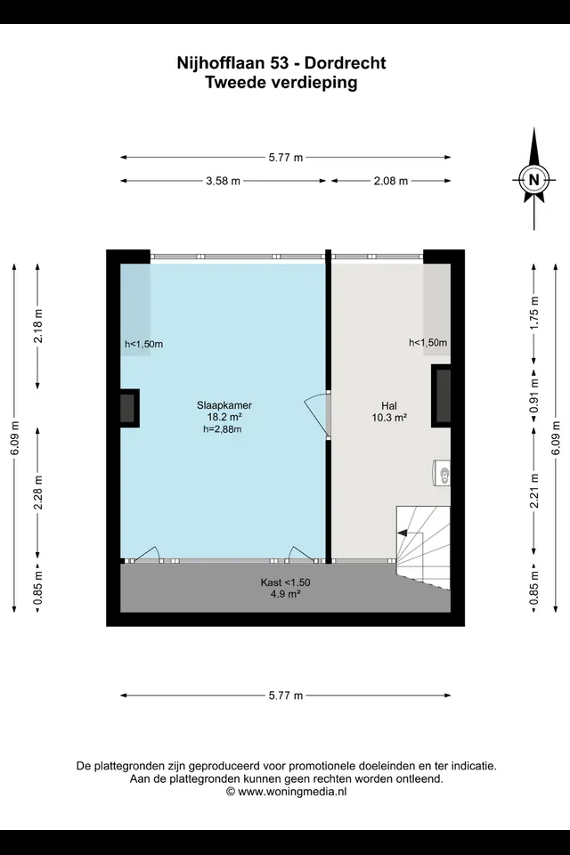 Plattegrond 3 van Nijhofflaan 53