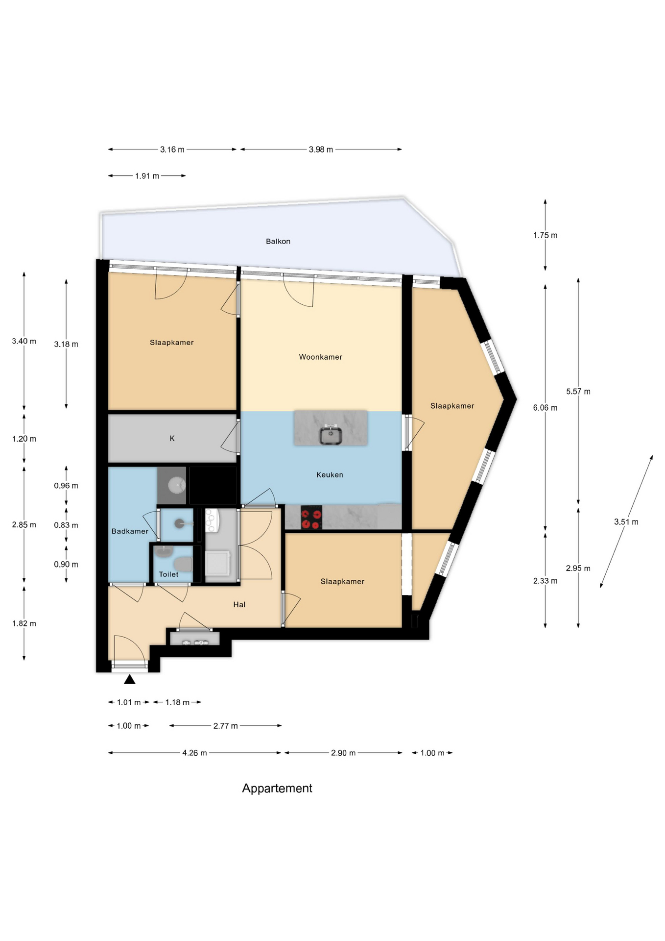 Plattegrond 1 van Kruisplein 986