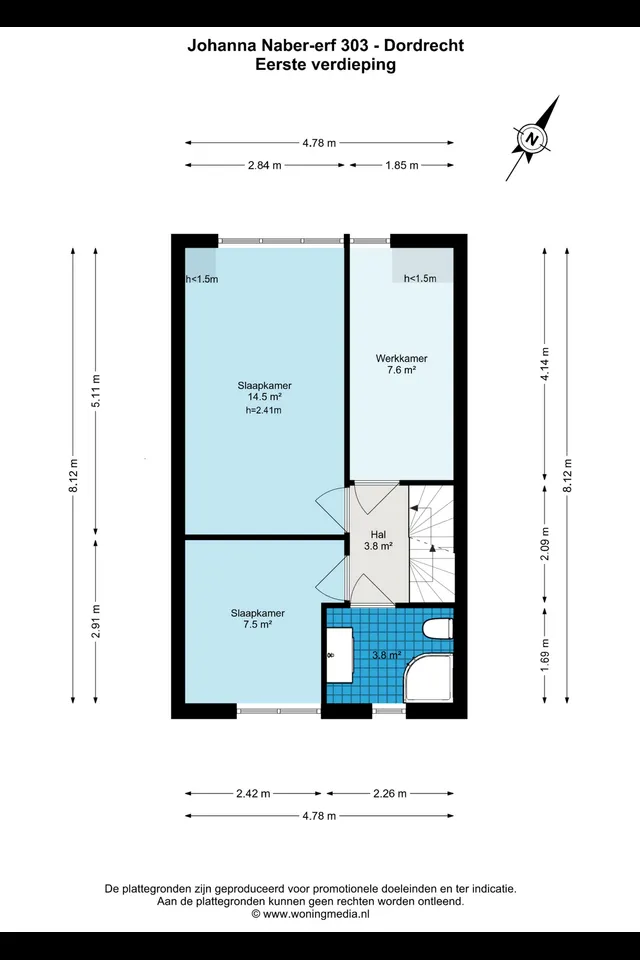 Plattegrond 2 van Johanna Naber-erf 303