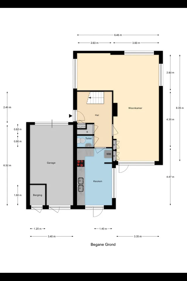 Plattegrond 1 van Nachtegalenlaan 32