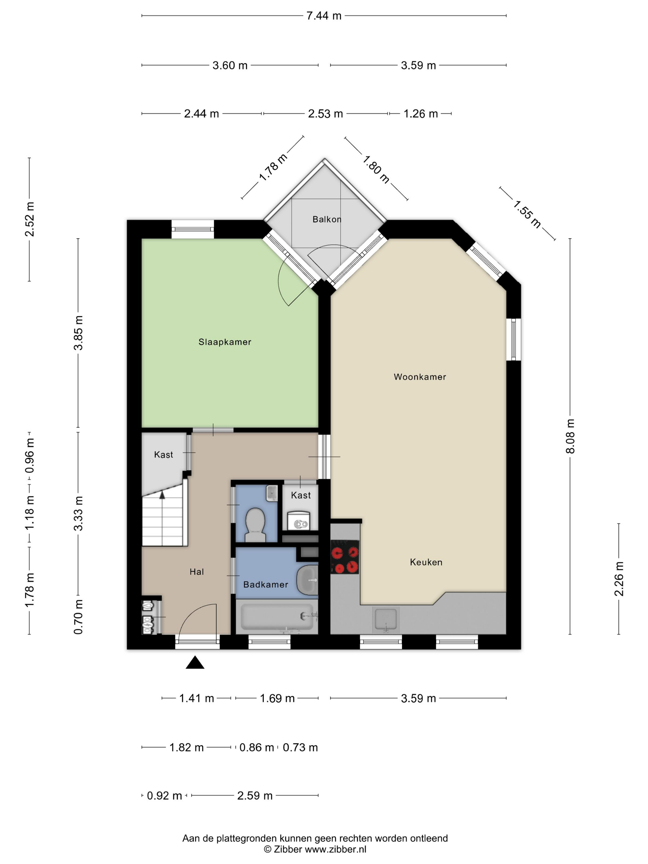 Plattegrond 1 van Bodegraafsestraatweg 1-501