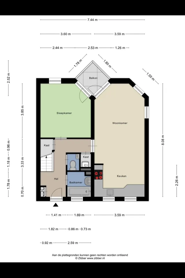 Plattegrond 1 van Bodegraafsestraatweg 1-501