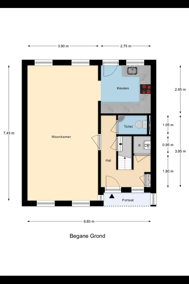 Plattegrond 1 van Kerkweg 58
