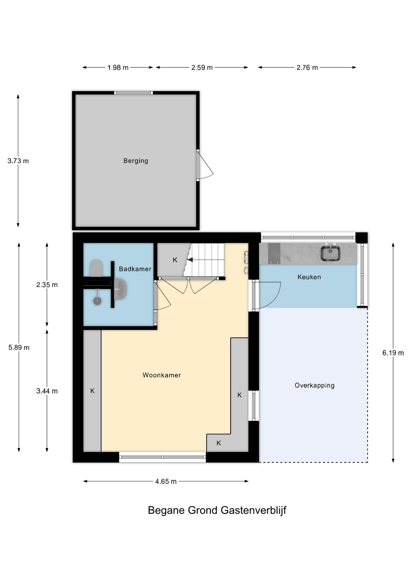 Plattegrond 1 van West Ringdijk 52