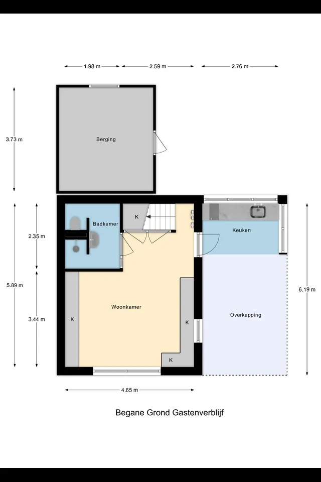 Plattegrond 1 van West Ringdijk 52