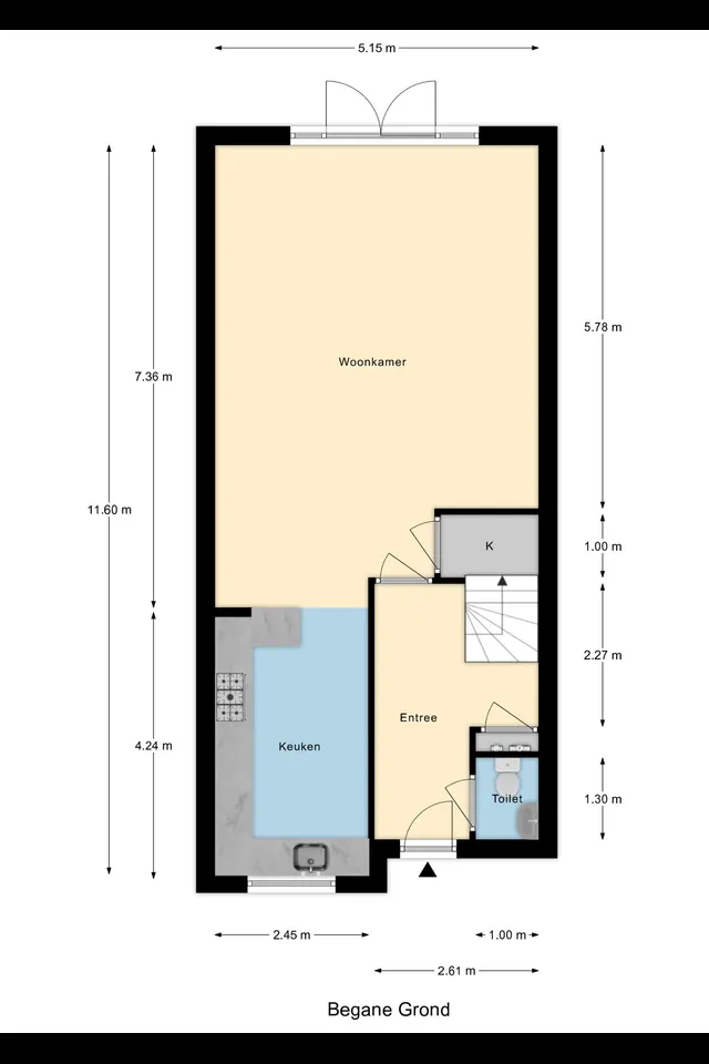 Plattegrond 1 van Landvoogdes 41