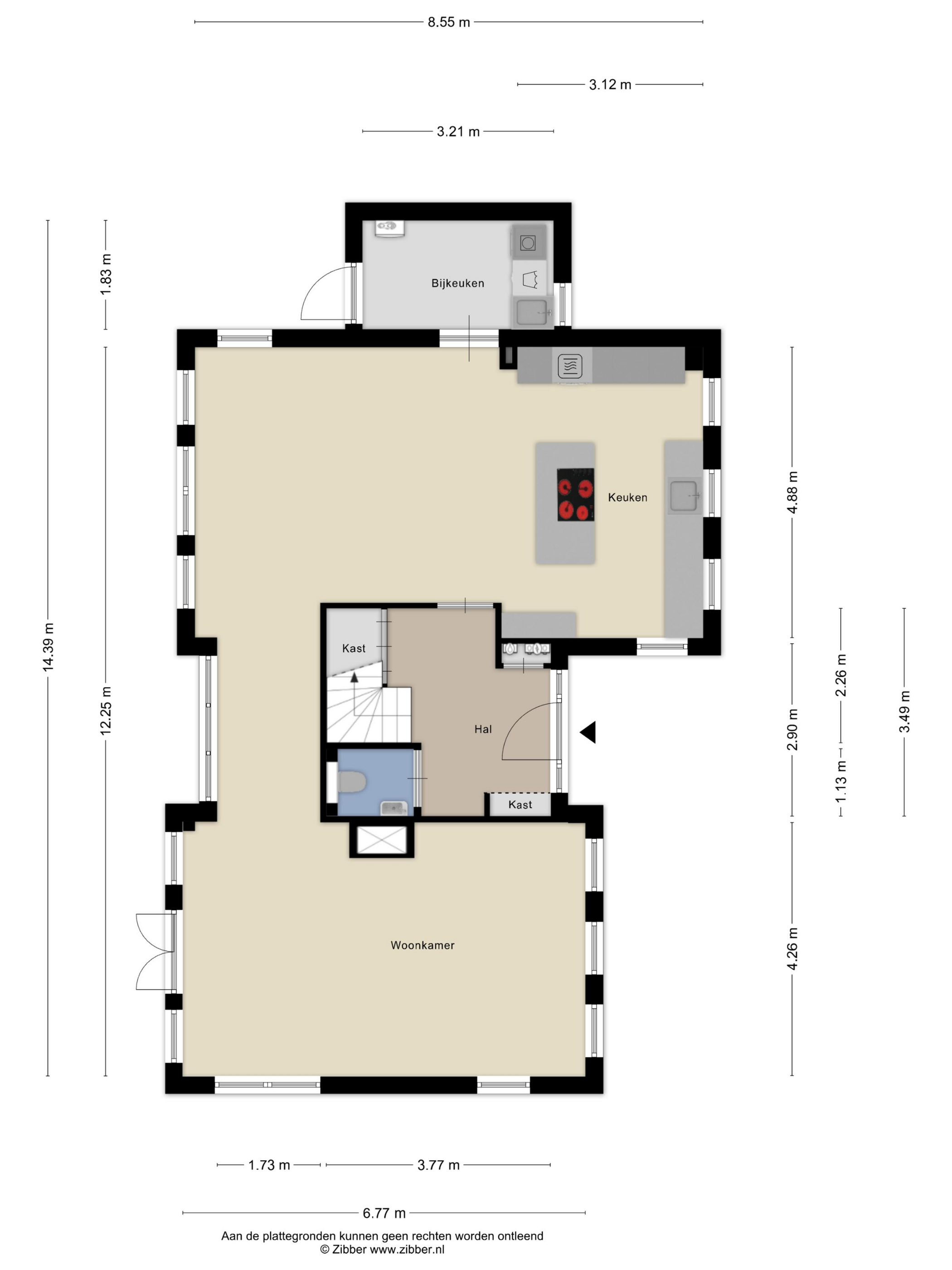 Plattegrond 1 van Platteweg 37