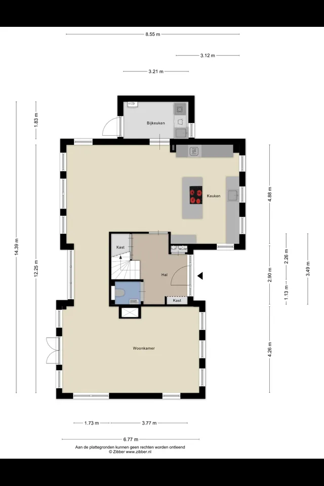 Plattegrond 1 van Platteweg 37