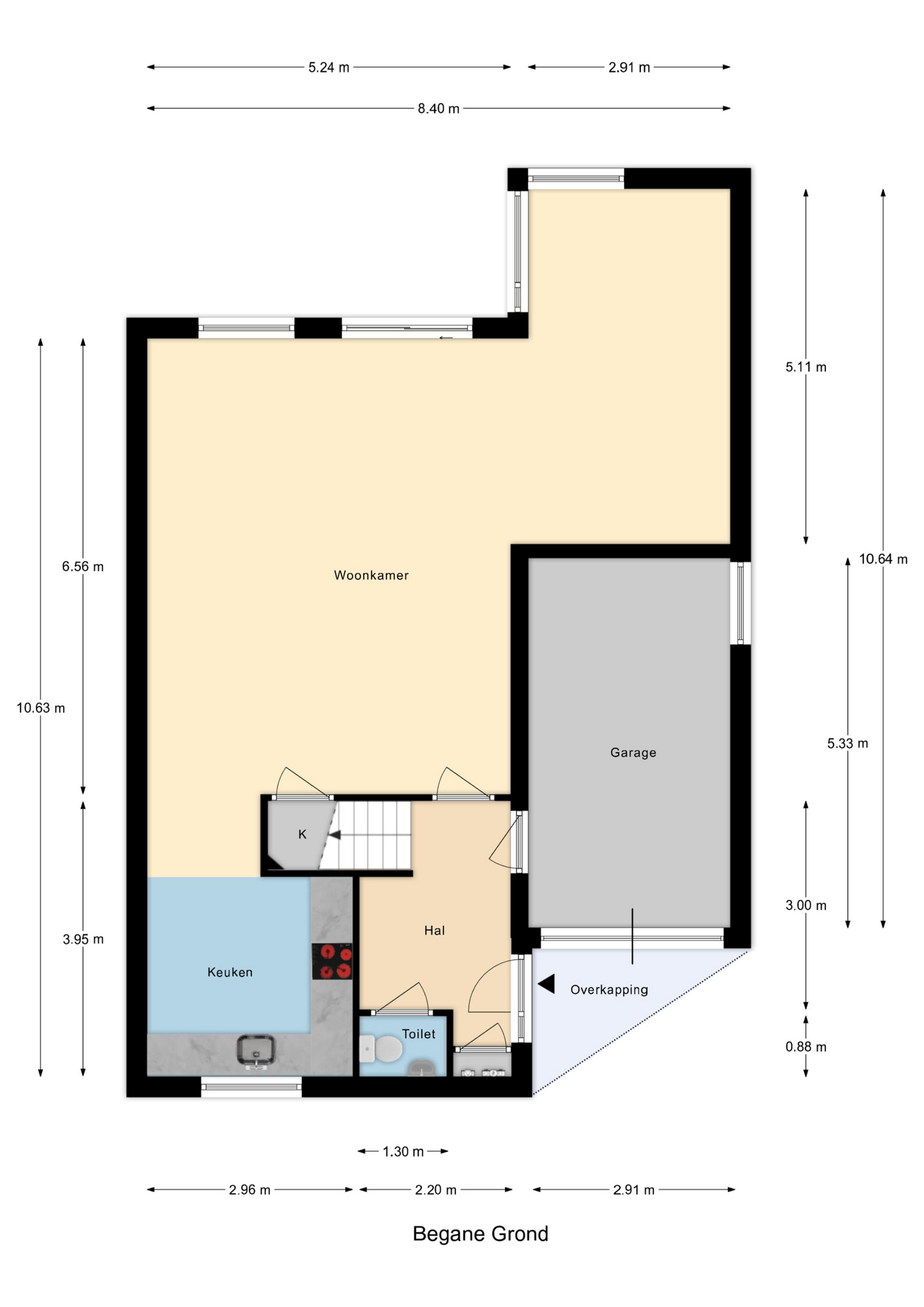 Plattegrond 1 van Abraham van der Hulststraat 7