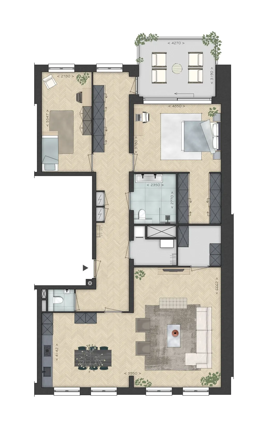Plattegrond 1 van The Yard II - Blok B (Brisbane)
