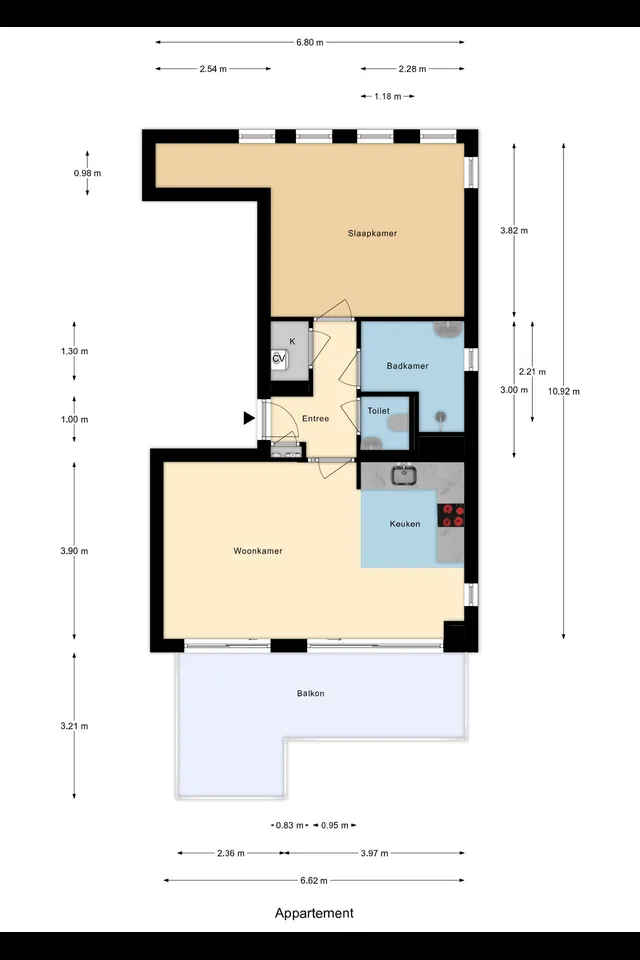 Plattegrond 1 van Heemraadssingel 186E