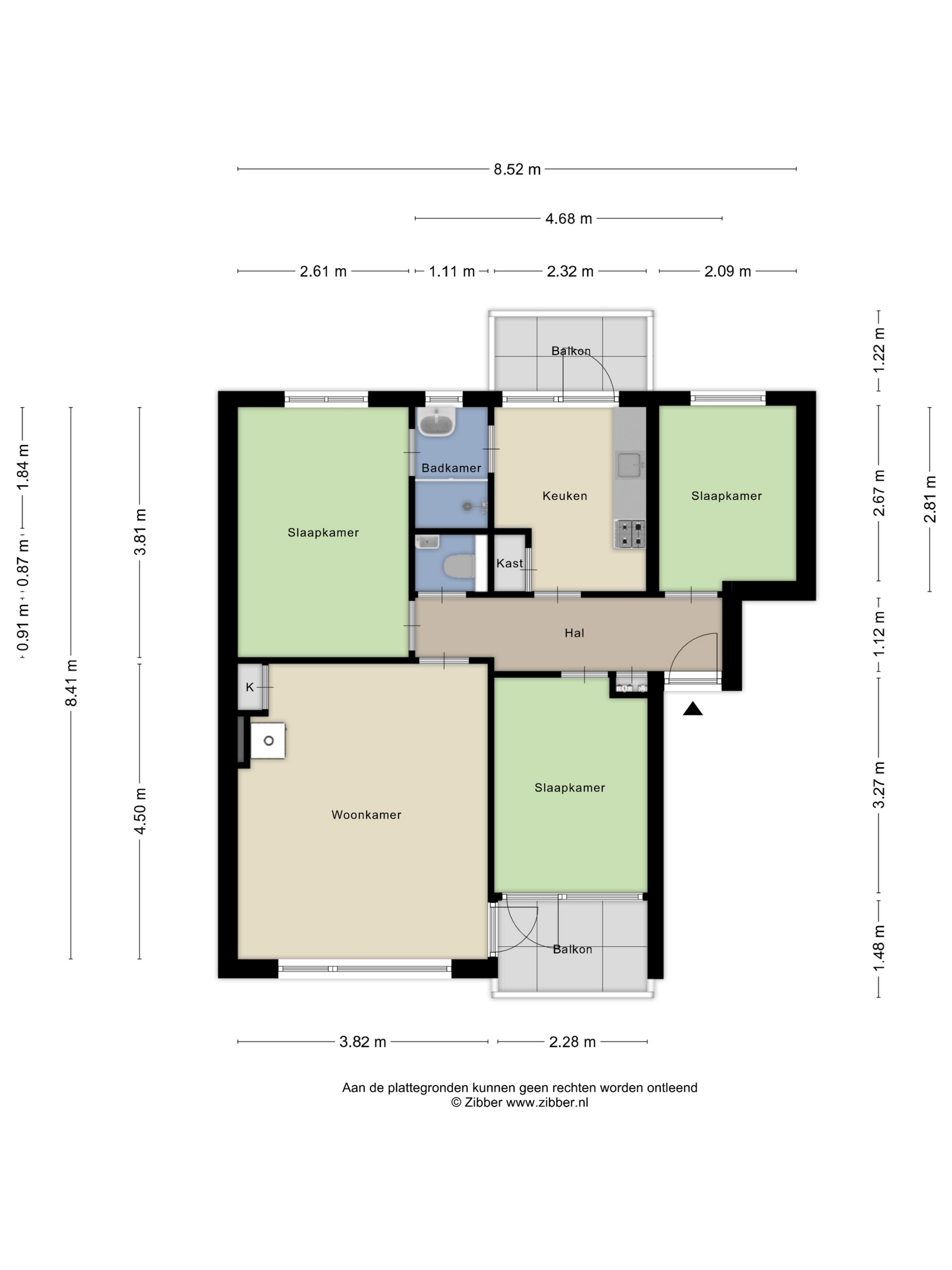 Plattegrond 1 van Frederik Hendriklaan 17