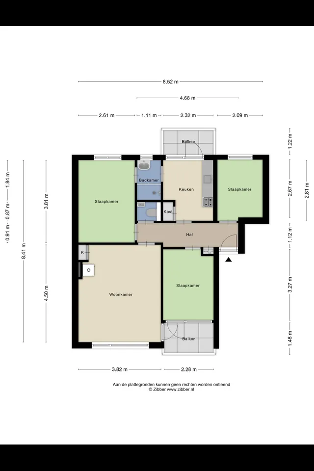 Plattegrond 1 van Frederik Hendriklaan 17