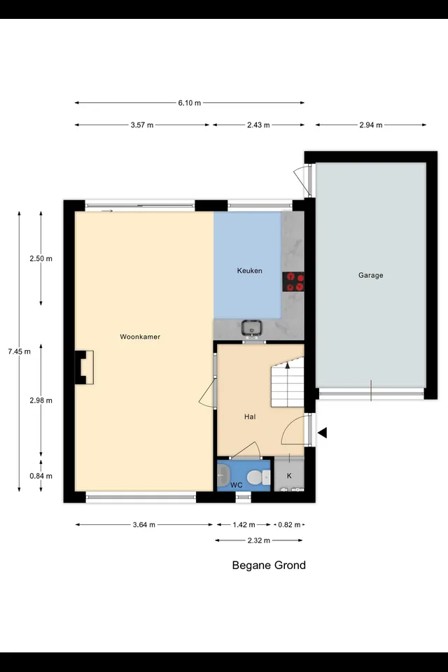 Plattegrond 1 van Gerard van Voornestraat 55