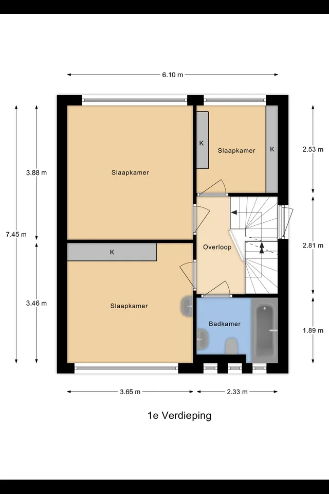 Plattegrond 2 van Gerard van Voornestraat 55