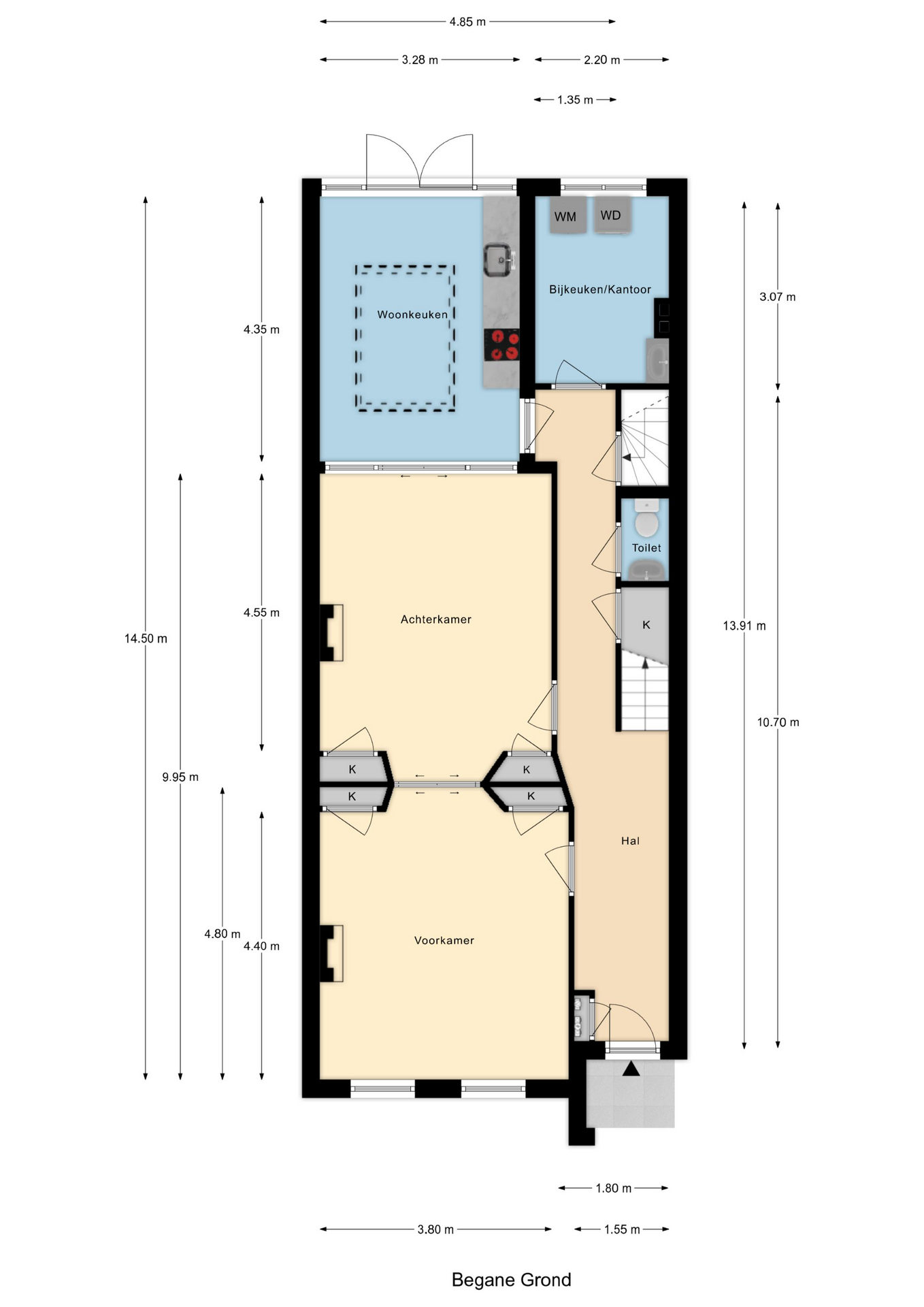 Plattegrond 1 van Rijksstraatweg 100a