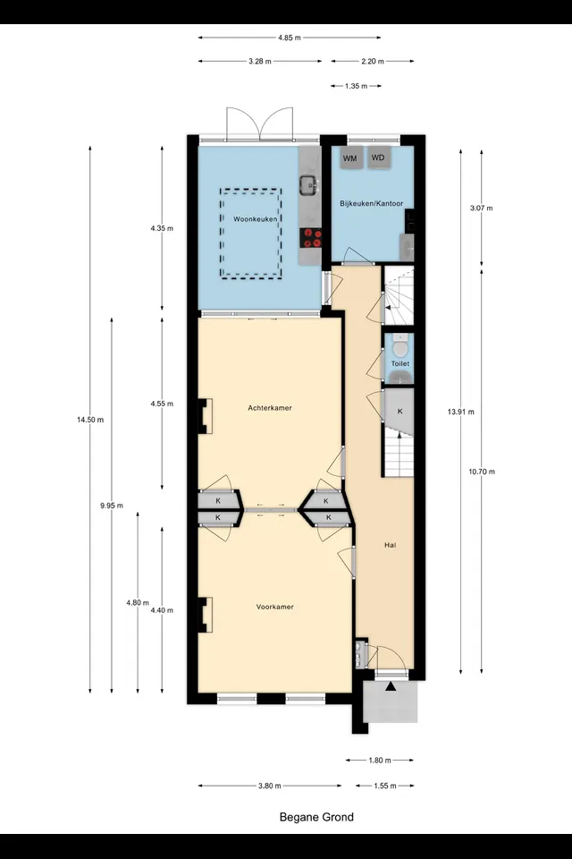 Plattegrond 1 van Rijksstraatweg 100a