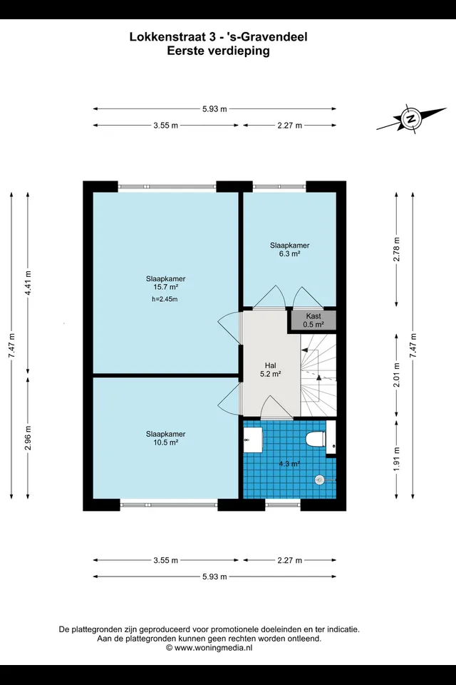 Plattegrond 2 van Lokkenstraat 3