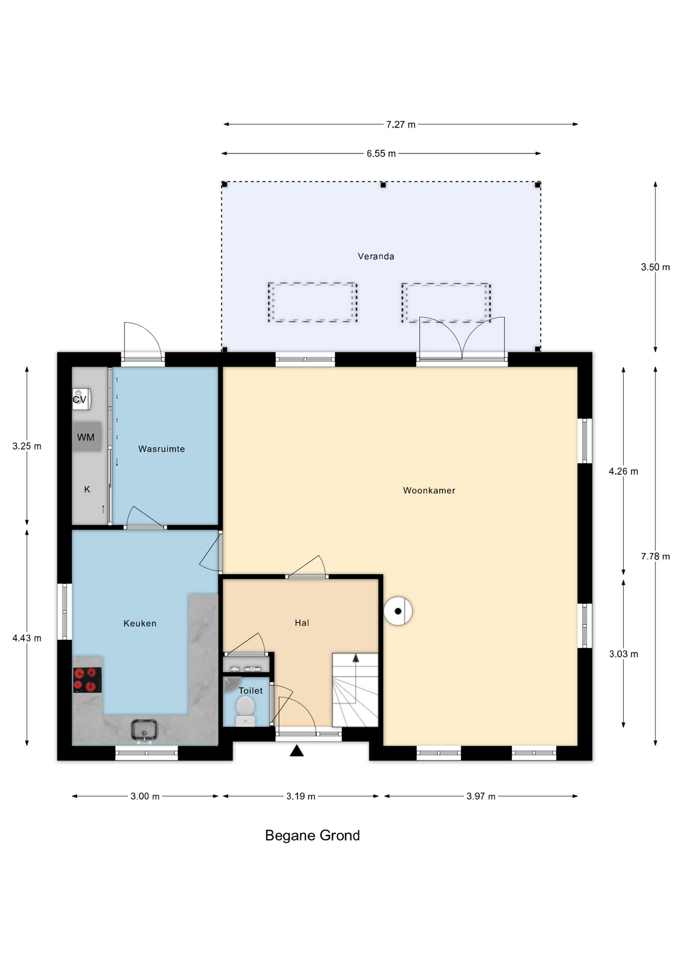 Plattegrond 1 van Dijkweg 4
