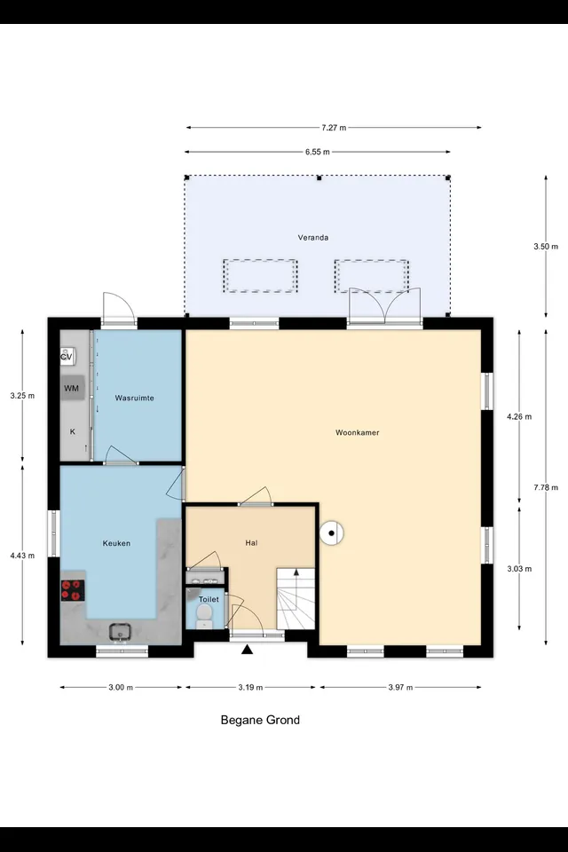 Plattegrond 1 van Dijkweg 4