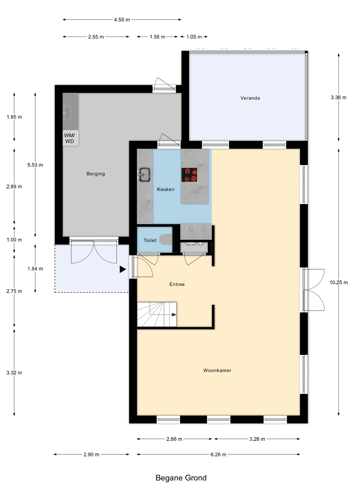 Plattegrond 1 van Rialaan 22a