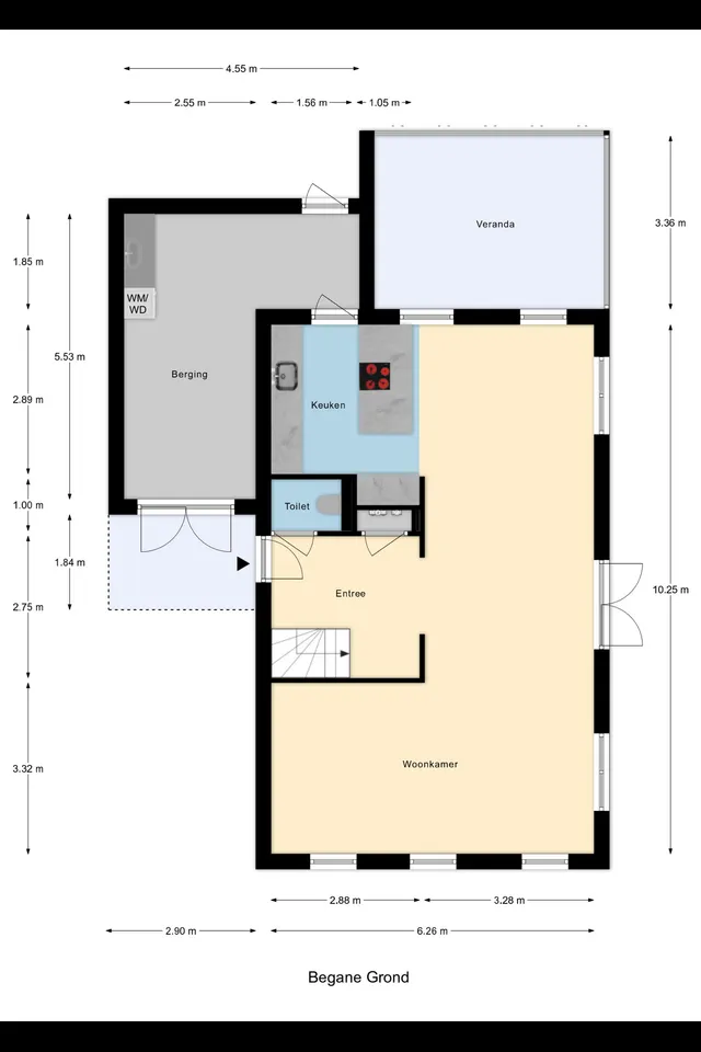 Plattegrond 1 van Rialaan 22a