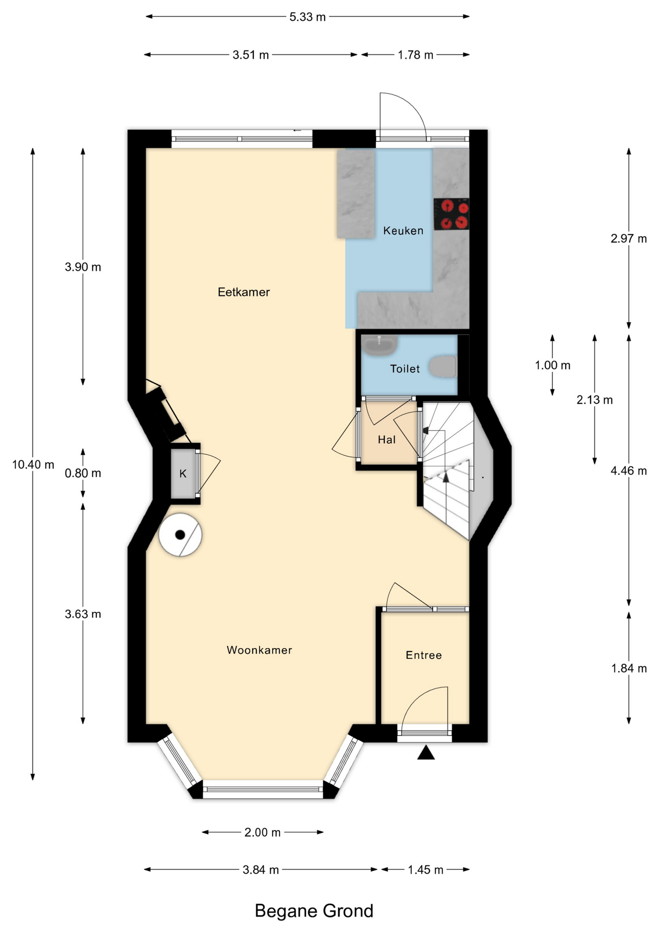Plattegrond 1 van Nachtegaallaan 21