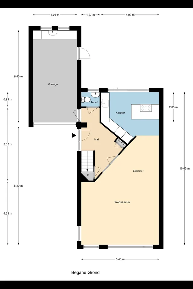 Plattegrond 1 van Volantestraat 1