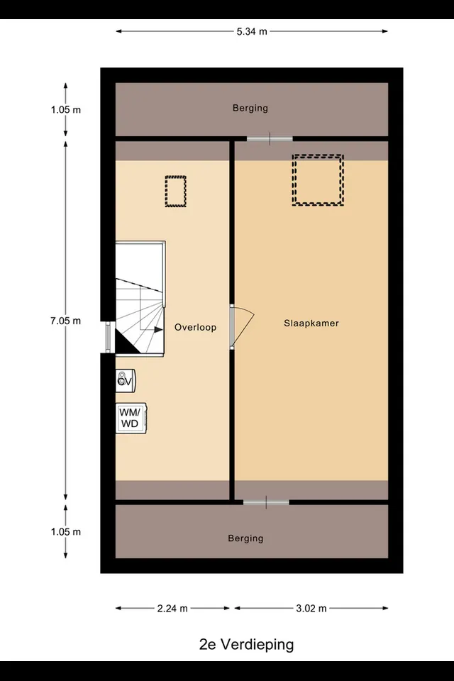 Plattegrond 3 van Volantestraat 1