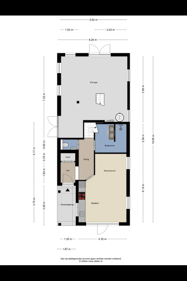 Plattegrond 6 van Oud-Bodegraafseweg 101