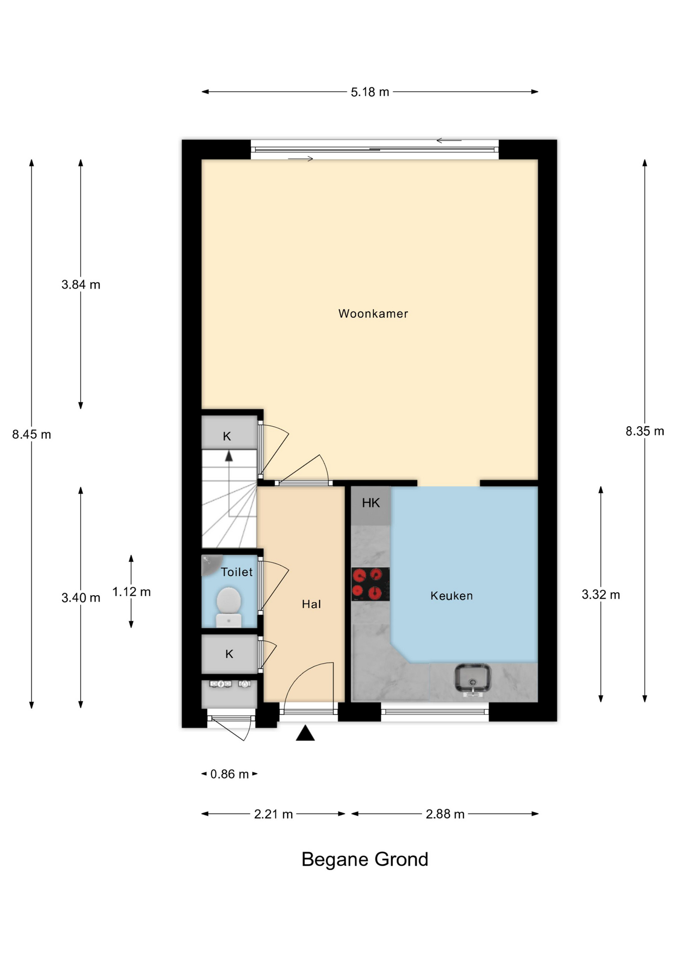 Plattegrond 1 van Marseillehof 1