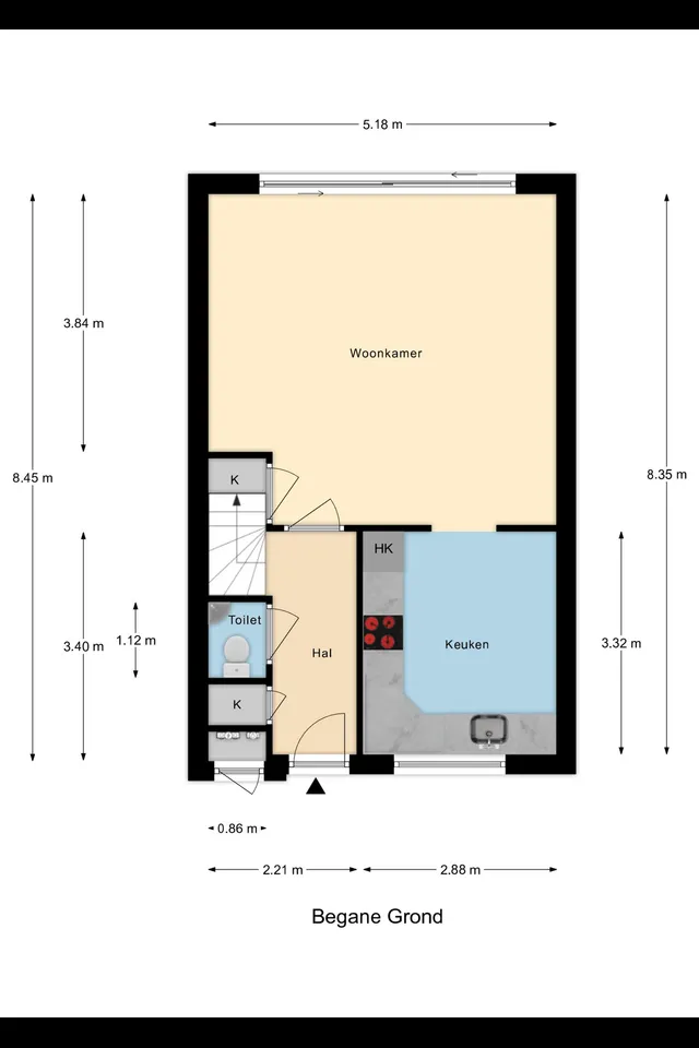 Plattegrond 1 van Marseillehof 1