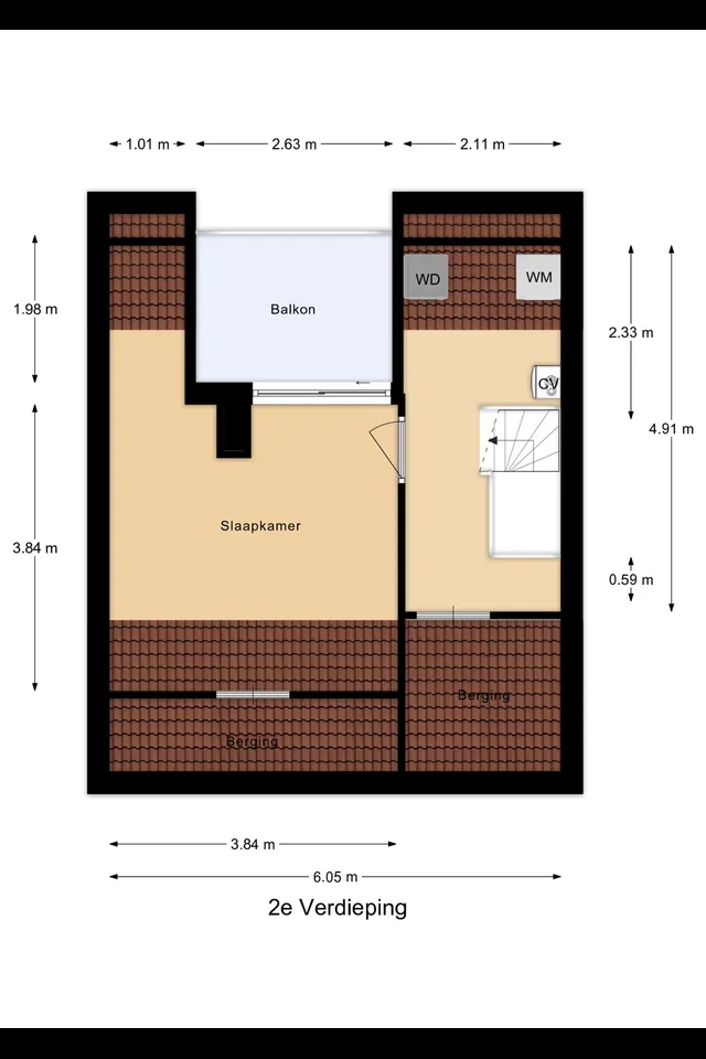 Plattegrond 3 van Prins Bernhardstraat 25b