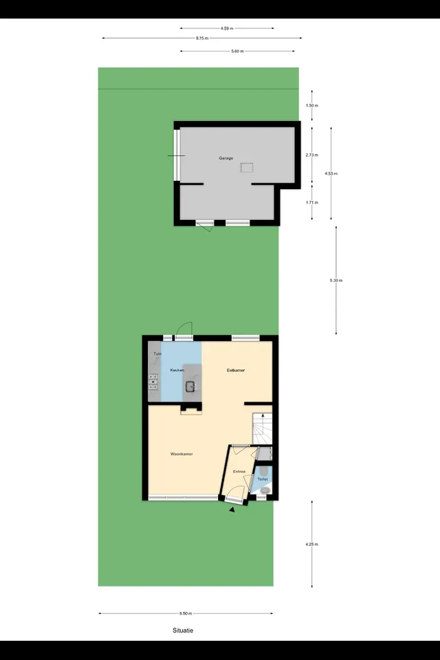 Plattegrond 4 van Prins Bernhardstraat 25b