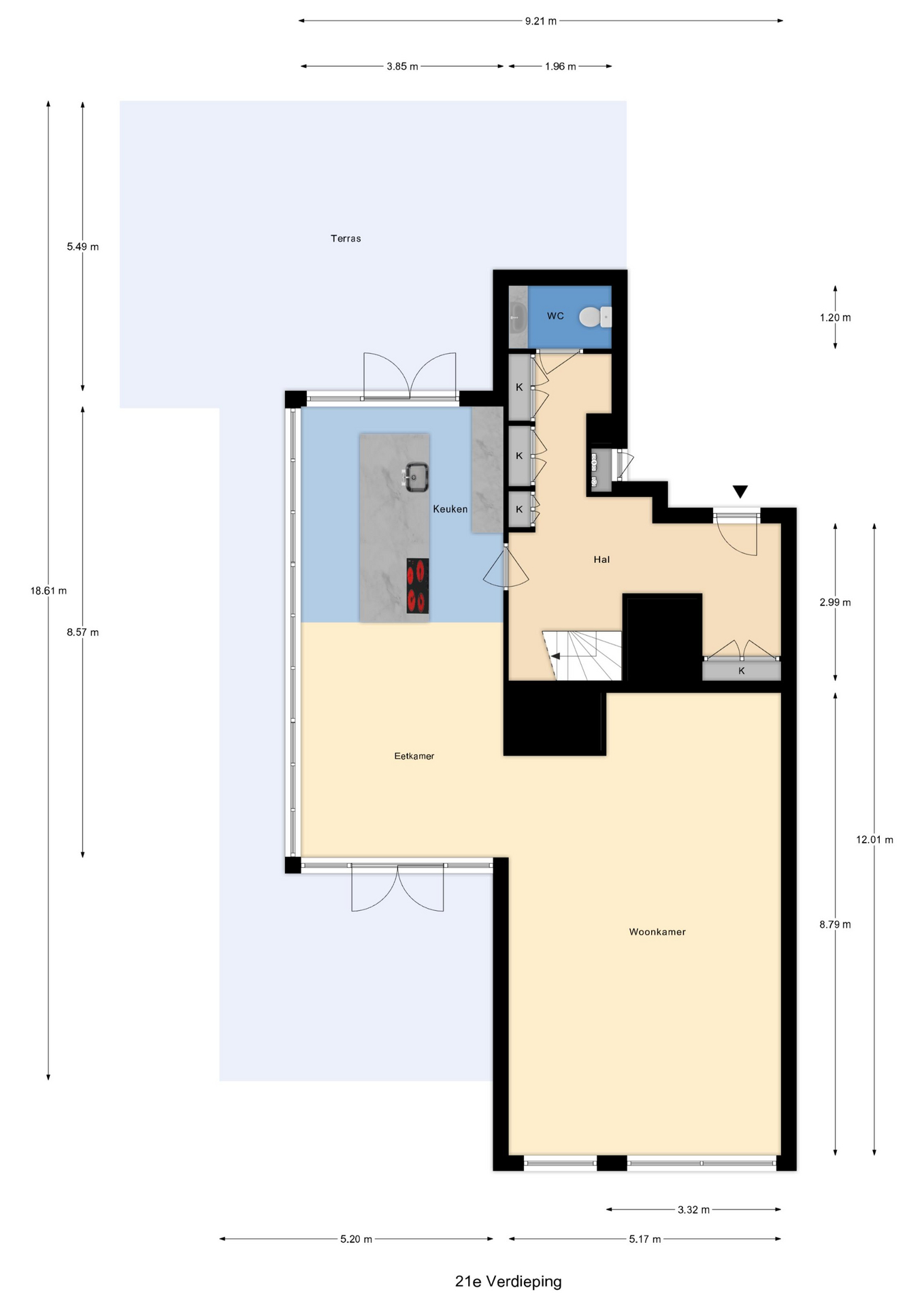 Plattegrond 1 van Hogewerf 76