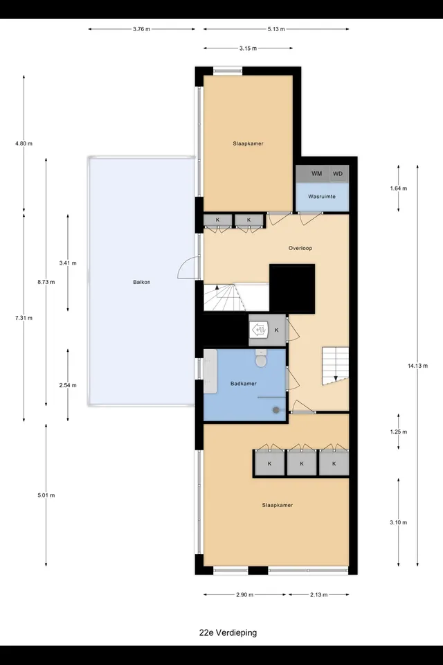 Plattegrond 2 van Hogewerf 76