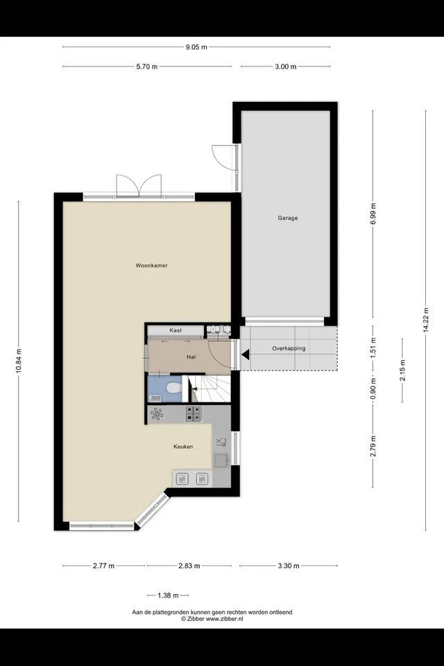Plattegrond 1 van Gandhiweg 27